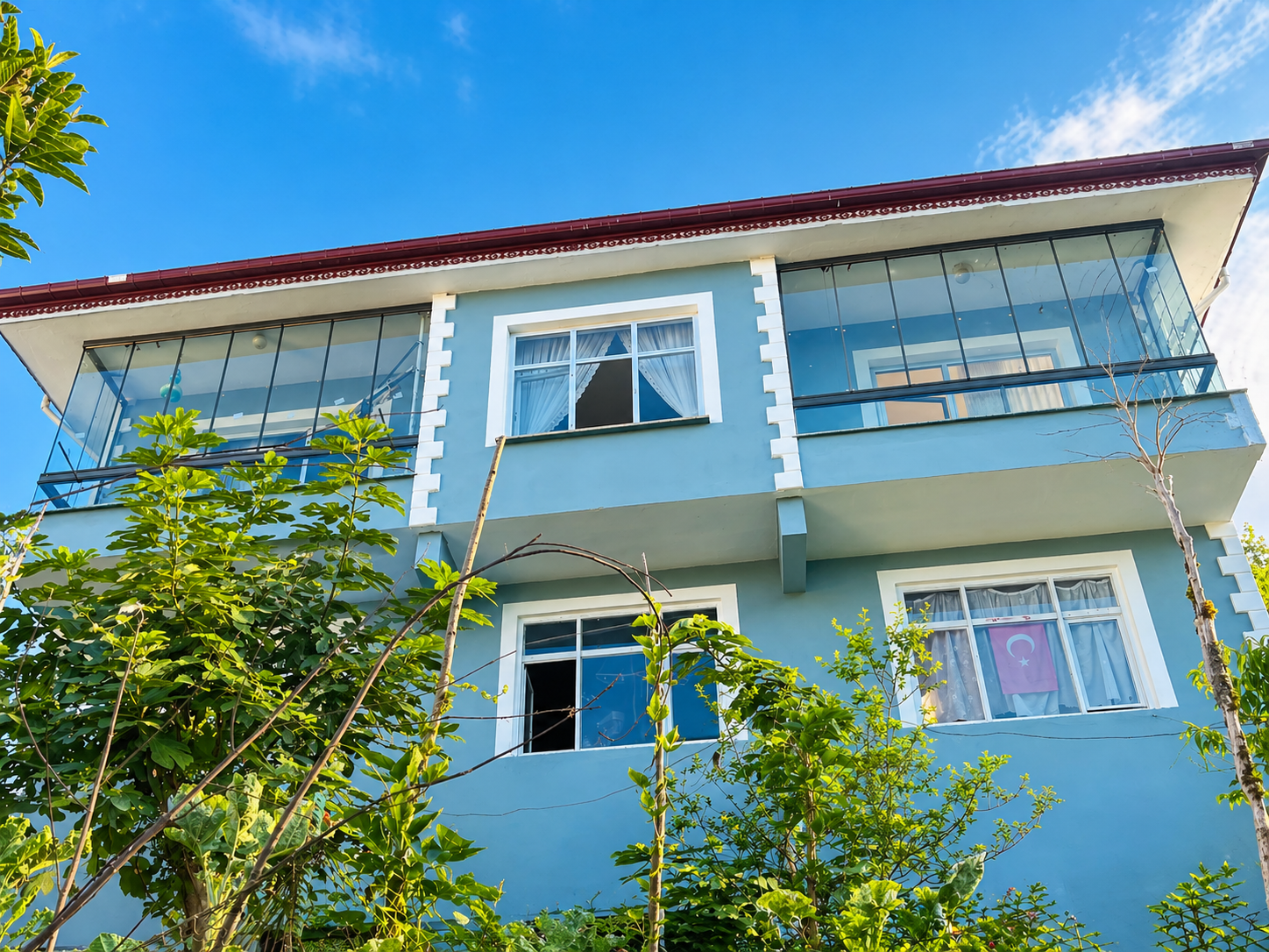 Düz Cephe Katlanır Cam Balkon Sistemi